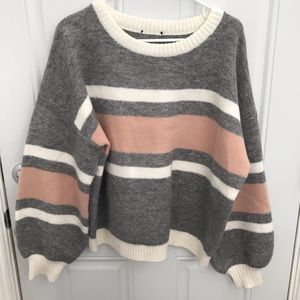 Striped oversized sweater